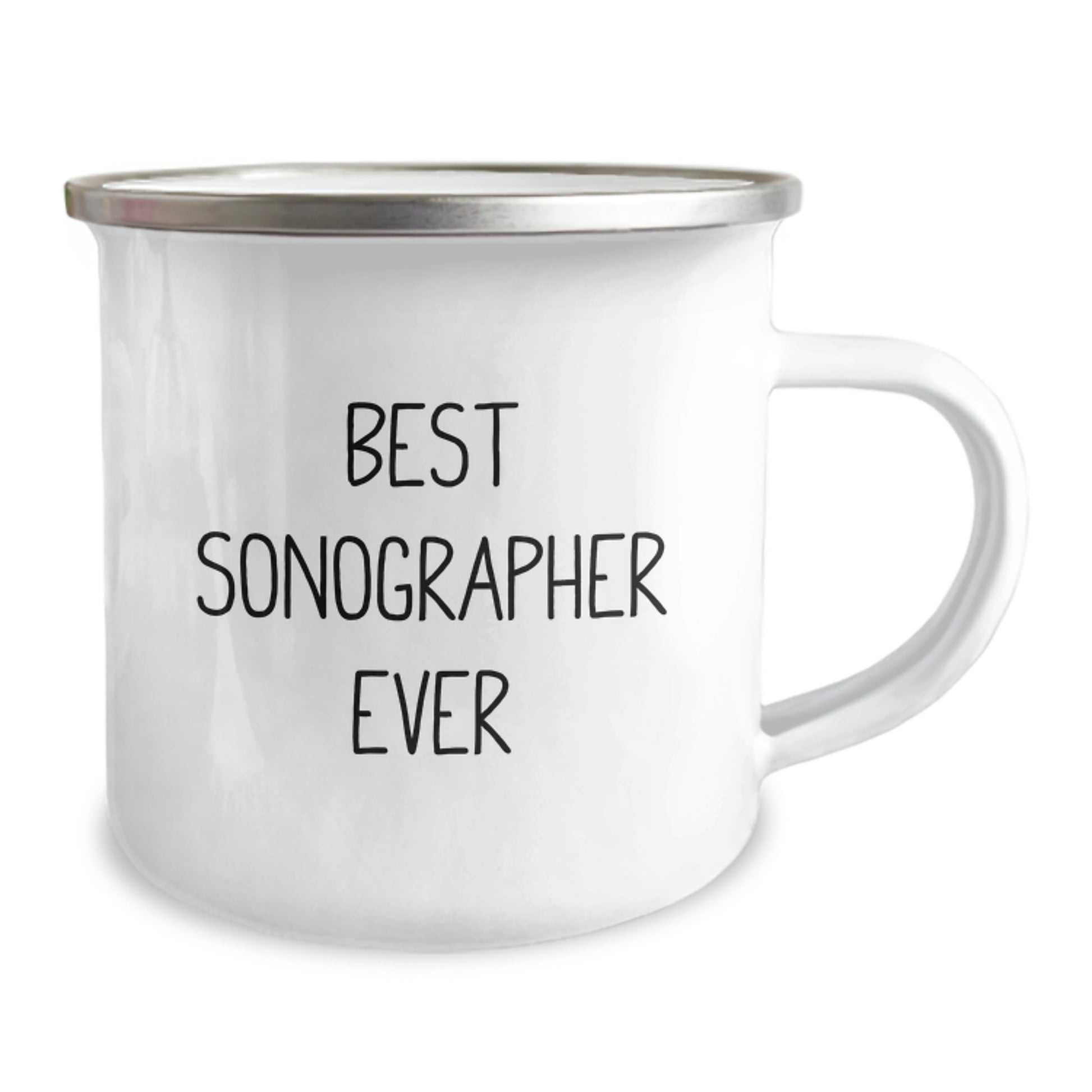 Funny Sonographer Gifts from Friends, 'Best Sonographer Ever' Quote on Camping Mug for Graduation Unique Gifts - Image 2