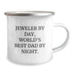 Jeweler Gifts from Family Friends Unique Camping Mug for Men World's Best Dad By Day, Funny Quote - Image 2
