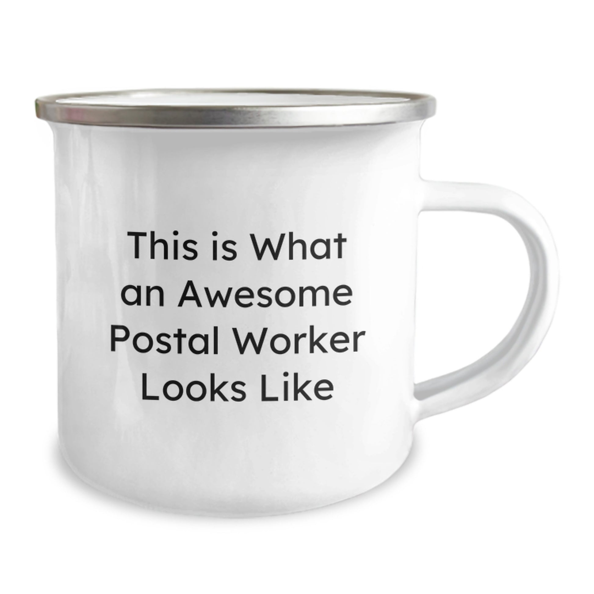 Funny Postal Worker Gifts from Family for Graduation Unique Gifts, This Is What An Awesome Postal Worker Looks Like Stainless Steel Camping Mug - Image 2