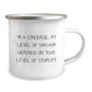 Funny Concierge Gifts from Friends or Family - 'I'm A Concierge. My Level Of Sarcasm Depends On Your Level Of Stupidity.' Camping Mug for Concierge, Unique Christmas Unique Gifts for Men or Women - Image 2