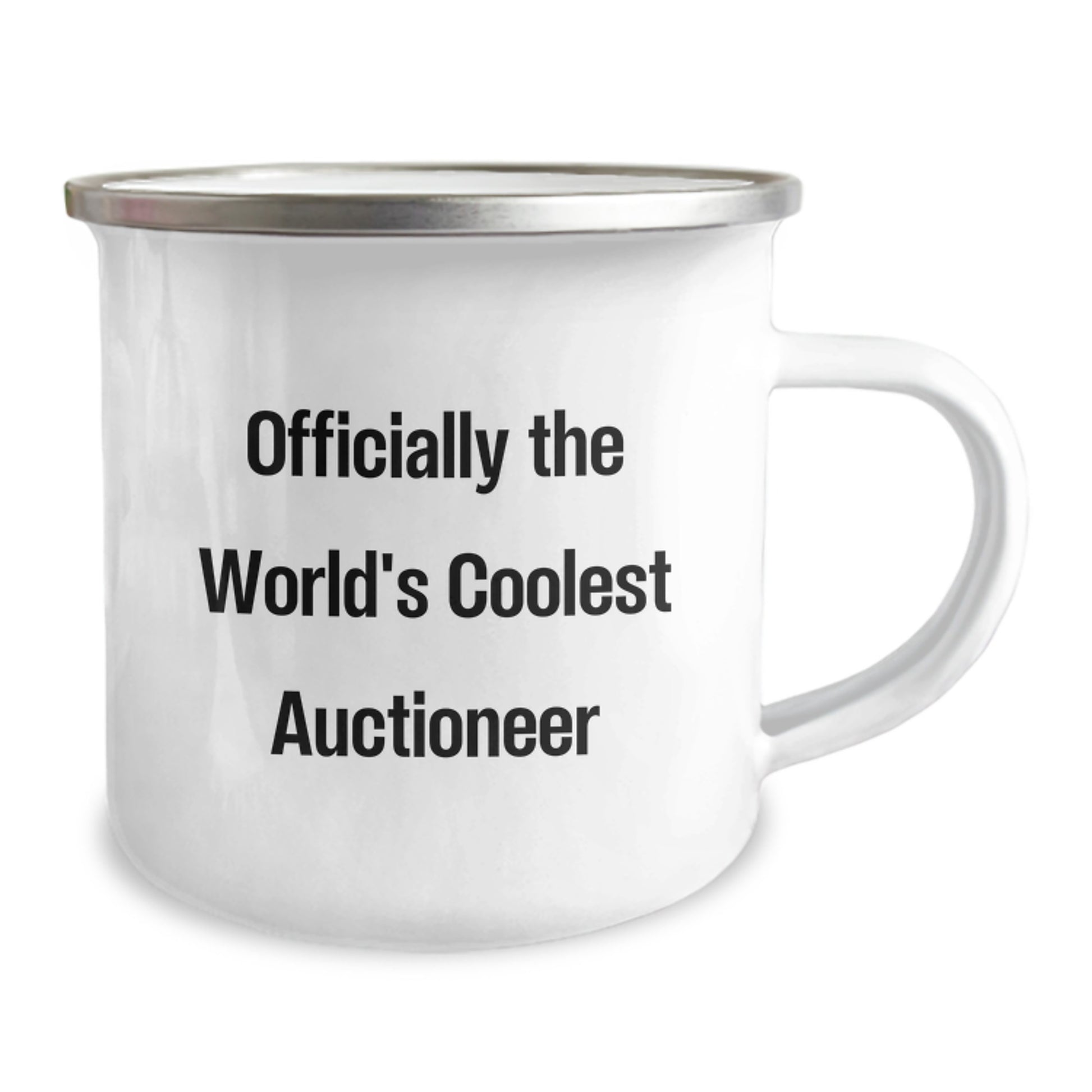 Unique Gifts for Auctioneer Friends and Family - 'Officially The World's Coolest Auctioneer' Funny Camping Mug, Christmas Unique Gifts from Men to Men, Women to Women, Friends to Friends - Image 2