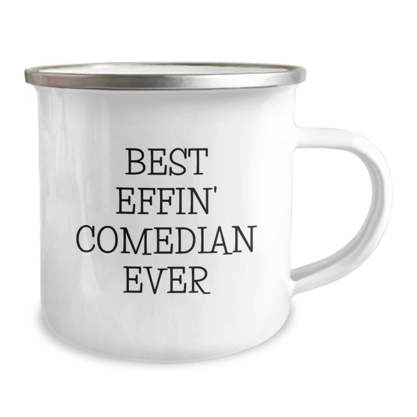 Funny Comedian Gifts from Family for Best Effin' Comedian Ever Lover Camping Mug, Stainless Steel with Enamel Finish - Image 2