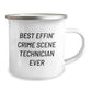 Funny Gifts for Crime Scene Technician - Best Effin' Camping Mug for Him, Christmas Unique Ideas for Men, Stainless Steel Mugs with Enamel Finish - Image 2