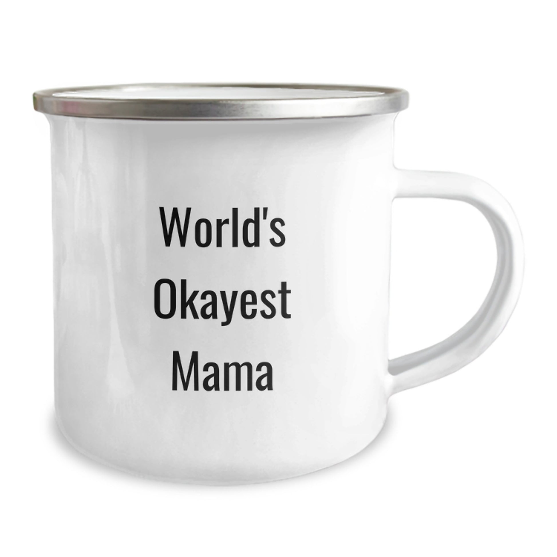 Funny Mama Gifts from Family, World's Okayest Mama Camping Mug for Mama, Perfect for Christmas Morning - Image 2