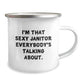 Funny Janitor Camping Mug Gifts from Friends to Janitor for Christmas, 'I'm That Sexy Janitor Everybody's Talking About' Funny Motivational Mug for Janitor, Unique Camping Mug for Janitor Friends - Image 2