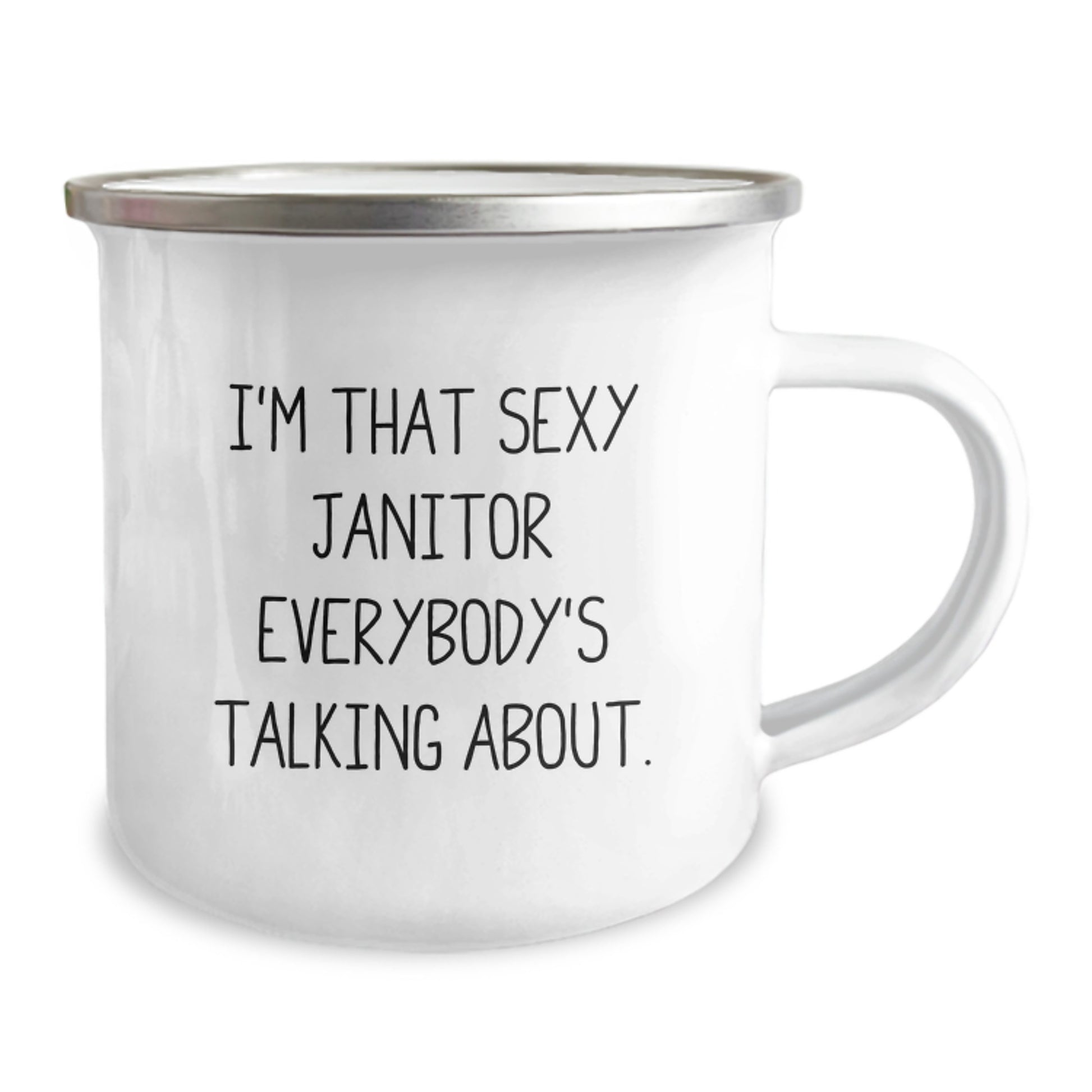 Funny Janitor Gifts from Men to Friends, I'm That Sexy Janitor Everybody's Talking About Camping Mug for Christmas Unique Gifts - Image 2