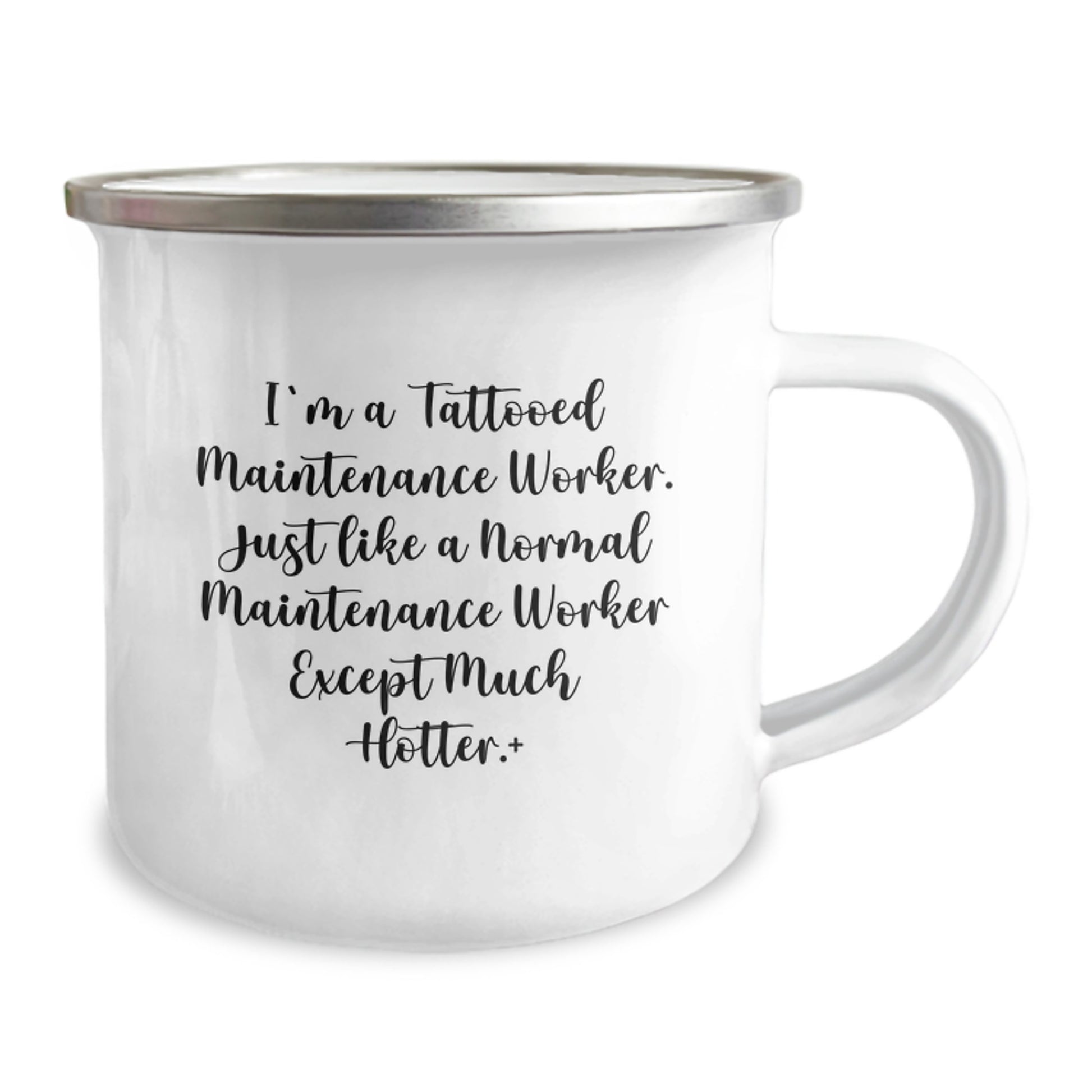 Funny Maintenance Worker Gifts, 'I'm A Tattooed Maintenance Worker...' 12 oz Camping Mug, Perfect for Friends, Coworkers, Family, or Men - Image 2