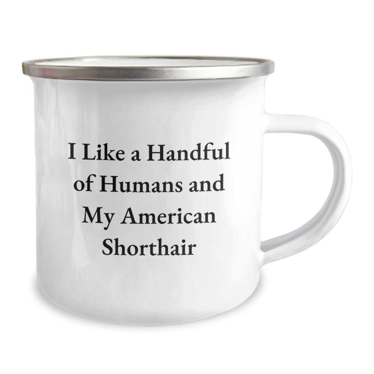 American Shorthair Cat Lover's Camping Mug, Funny Gift for Friends, Family, or Coworkers, Gifts from Men, Women, or Family, Unique Graduation Gift for American Shorthair Cat Enthusiasts - Image 2