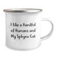 Sphynx Cat Lover's Camping Mug, Funny Quote Gifts from Friends for Sphynx Cat Owners, Graduation Unique Gifts for Her, 12 oz Stainless Steel with Enamel Finish - Image 2
