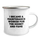 Funny Maintenance Worker Gifts for Him, Camping Mug for Graduation, 'I Became A Maintenance Worker For The Money And Fame' Quote, Gifts from Friends, Gifts for Maintenance Worker - Image 2