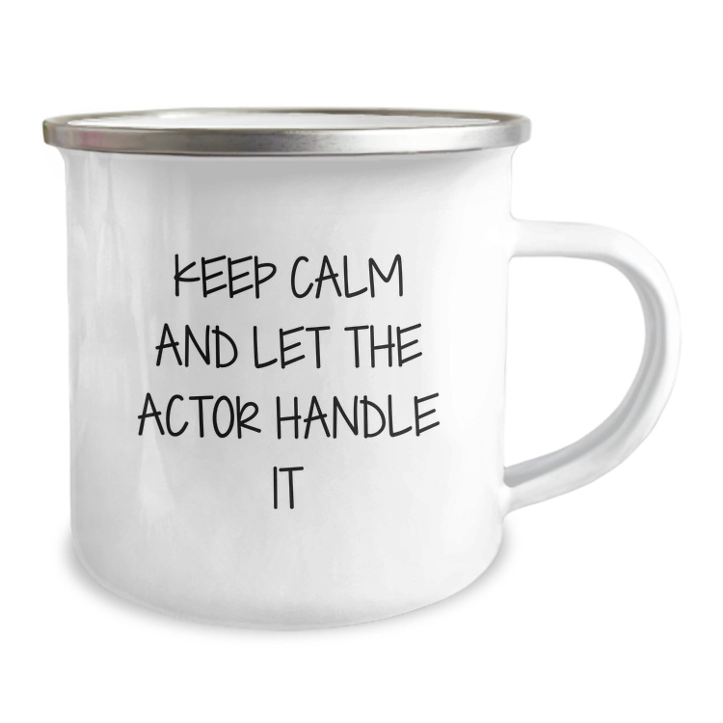 Funny Actor Gifts for Him from Men, Actor Camping Mug Keeps Calm And Let The Actor Handle It, Christmas Unique - Image 2