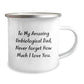 Funny Unbiological Dad Gifts for Men, To My Amazing Unbiological Dad, Christmas Unique Gifts, Camping Mug from Family - Image 2