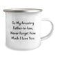 A Heartfelt Christmas Unique Gift for Dad, Funny Quote from Daughter, Gifts for Father-in-law, Camping Mug for Men, Unique Christmas Unique Gifts - Image 2