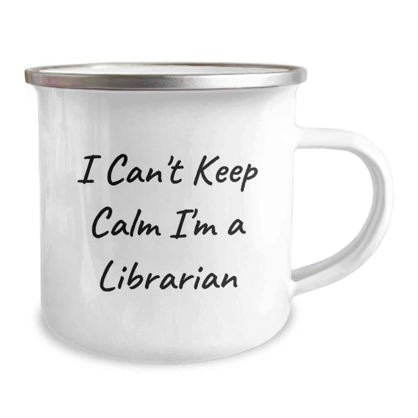 Librarian Gifts from Friends, 'I Can't Keep Calm I'm A Librarian' Funny Camping Mug for Graduation Unique Gifts - Image 2