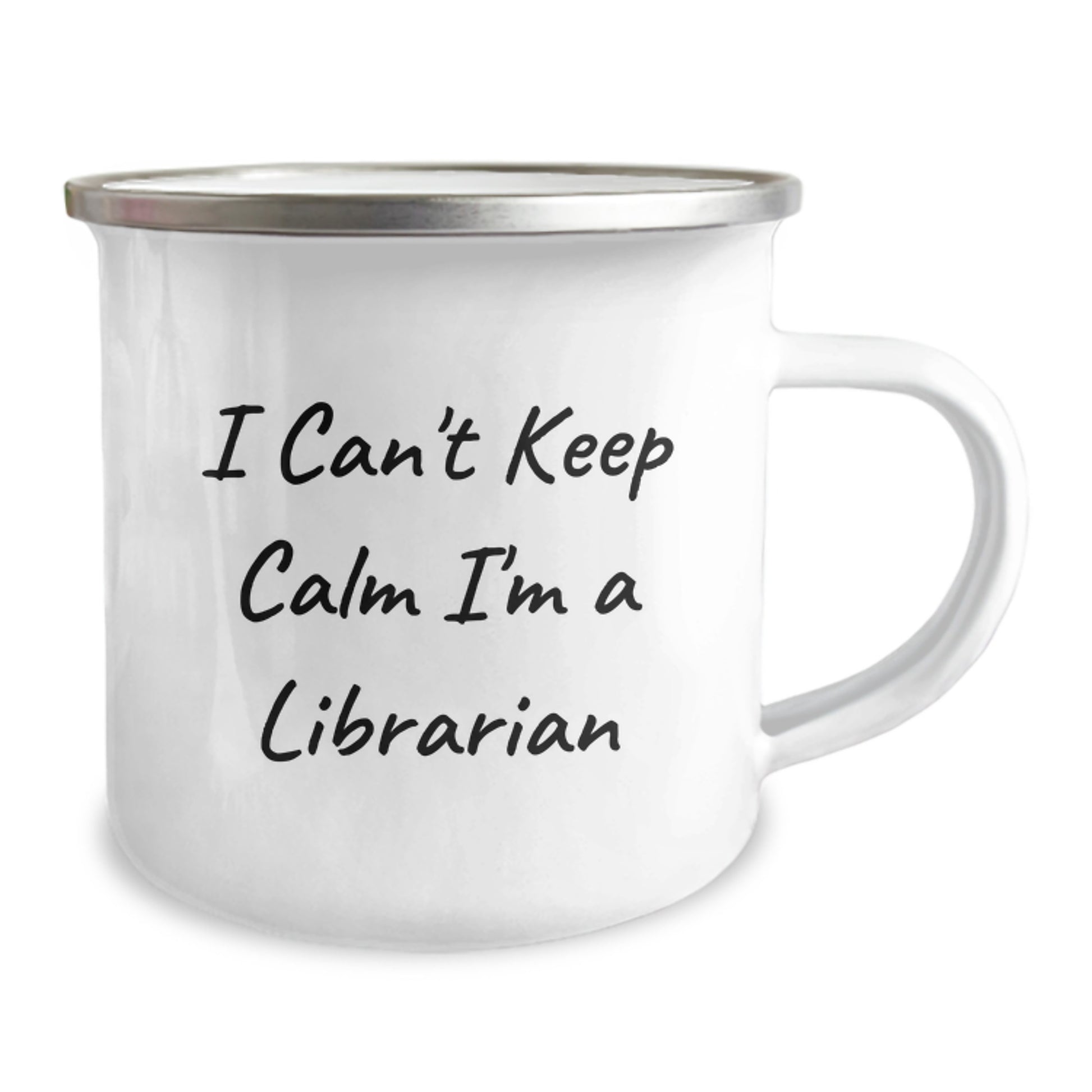 Librarian Gifts from Friends, 'I Can't Keep Calm I'm A Librarian' Funny Camping Mug for Graduation Unique Gifts - Image 2