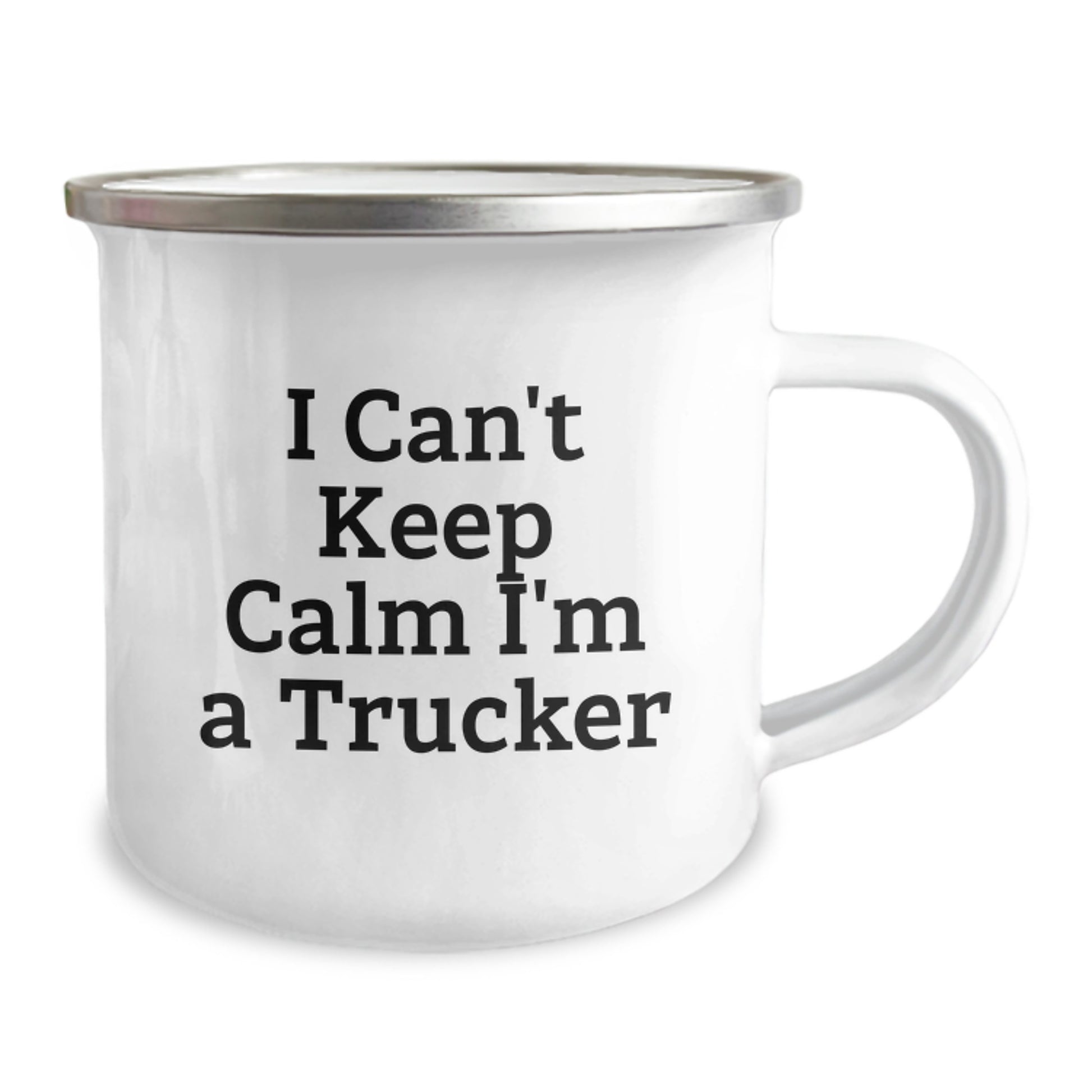 Funny Trucker Gifts for Men Friends Coworkers I Can't Keep Calm I'm A Trucker Camping Mug, Unique Graduation Gifts from Family - Image 2