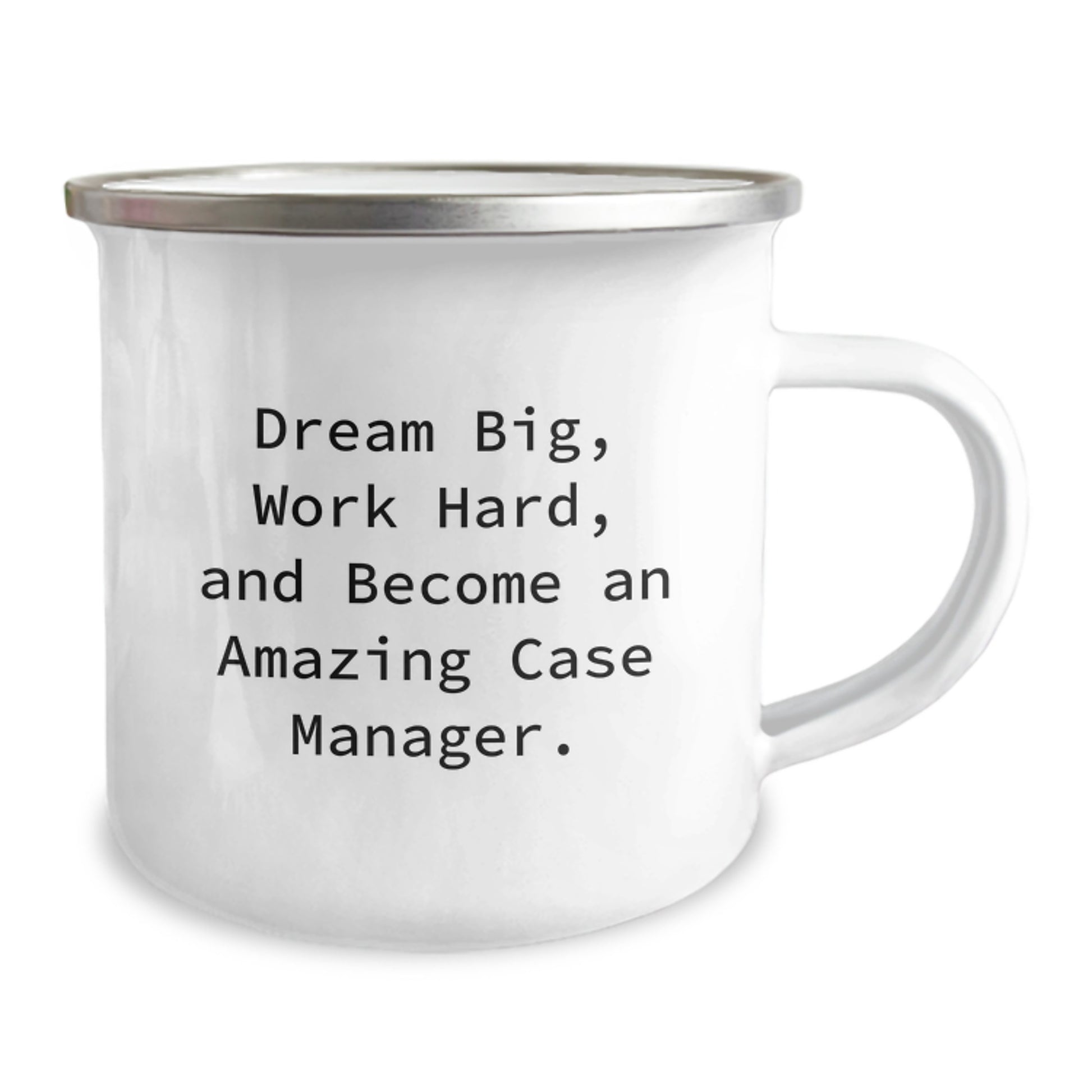 Funny Case Manager Gifts, Unique Christmas Mugs for Her, Him Friends, Colleagues, Family - Inspirational Quote 'Dream Big, Work Hard, And Become An Amazing Case Manager.' Camping Mug - Image 2