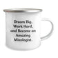 Gifts from Friends to Family - Inspirational Mixologist Camping Mug, Work Hard and Dream Big, Perfect for Christmas Unique Gifts - Image 2