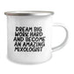 Funny Mixologist Gifts from Friends, Unique Camping Mugs for Christmas, 'Dream Big Work Hard Become An Amazing Mixologist' Quote - Image 2