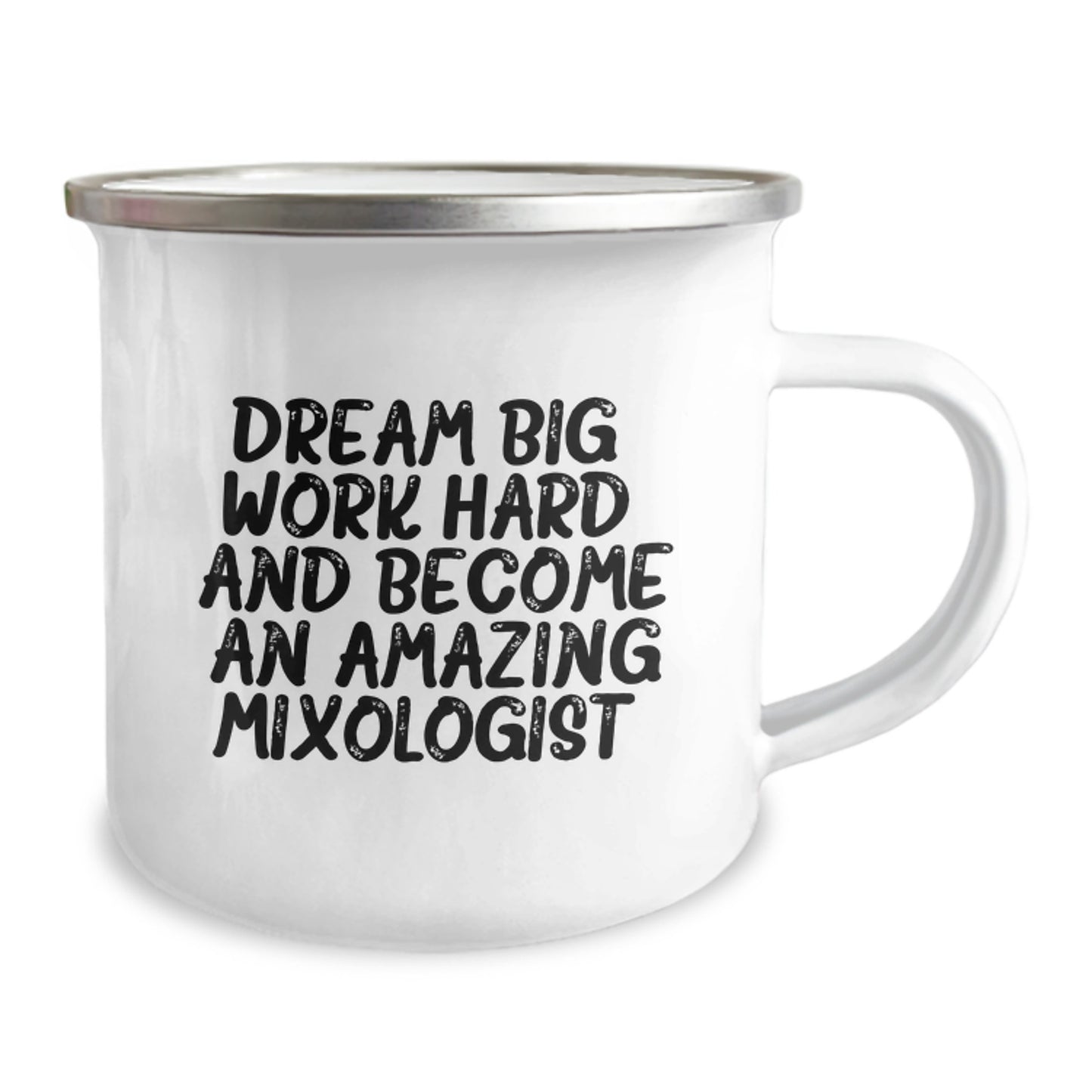 Funny Mixologist Gifts from Friends, Unique Camping Mugs for Christmas, 'Dream Big Work Hard Become An Amazing Mixologist' Quote - Image 2