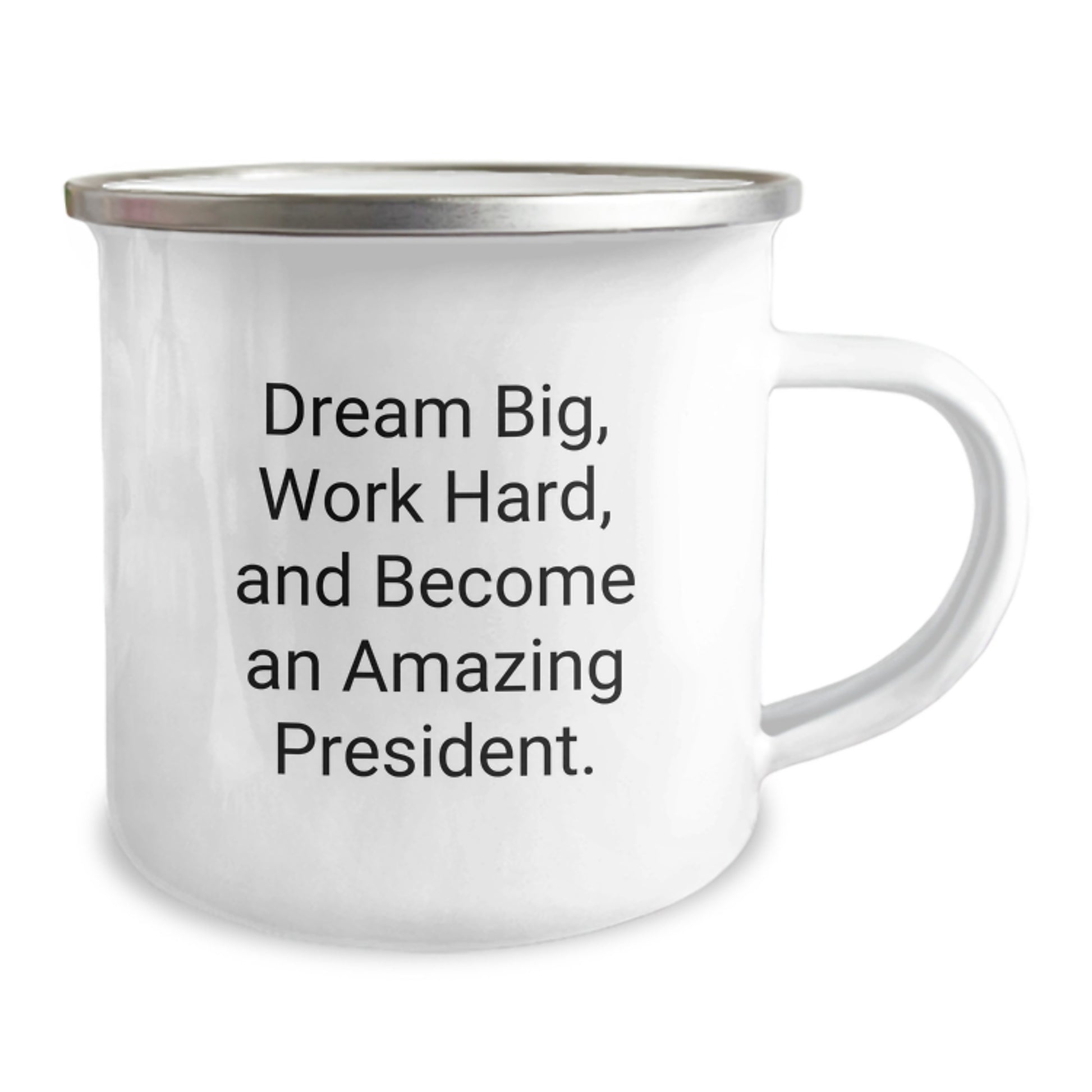 President Gifts Funny Quote Camping Mug for Men, Work Hard and Dream Big, Unique Graduation Gifts from Friends - Image 2