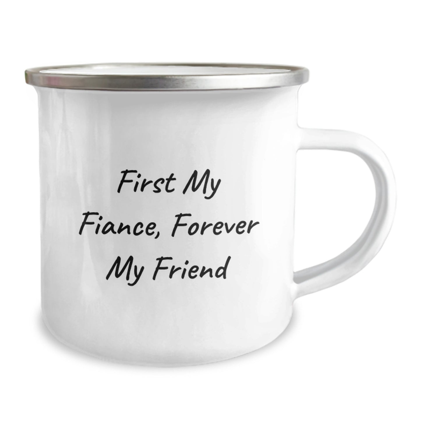 Funny Fiance Gifts, Camping Mug for Him, First My Fiance, Forever My Friend, Christmas Unique Gifts from Men - Image 2