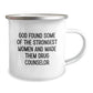 Funny Drug Counselor Gifts from Women, Inspirational Christmas Unique Gifts for Drug Counselors, Camping Mug with 'God Found Some Of The Strongest Women And Made Them Drug Counselor' Quote - Image 2