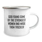 Funny Trucker Gifts from Men for Husband - God Found Some Of The Strongest Women - Christmas Unique Trucker Camping Mug - Image 2