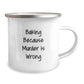 Funny Baking Gifts for Friends, Unique Birthday Mugs for Women, Camping Mug with Quote 'Baking Because Murder Is Wrong', Gifts from Coworkers, Gifts for Baking Enthusiasts - Image 2