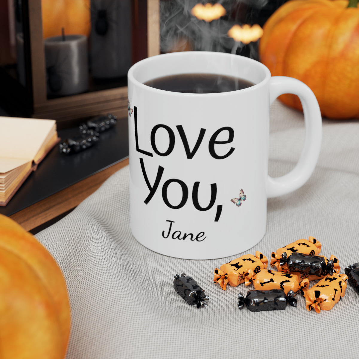 Personalized Oma Butterfly Ceramic Mug