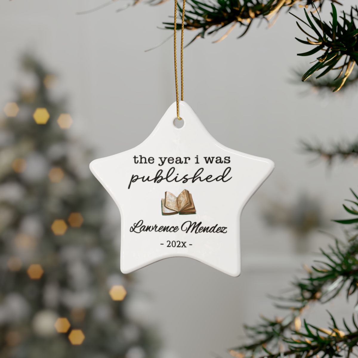 Personalized Author Ornament, The Year I Was Published, Custom Published Author Gift, New Writer Christmas Ornament Keepsake, Bestselling