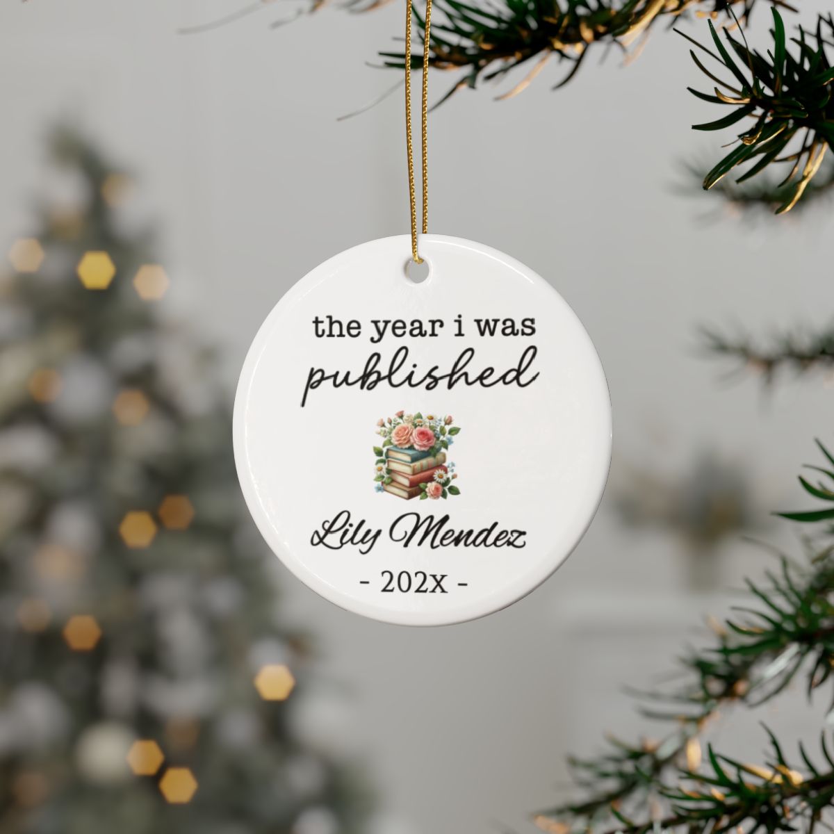 Personalized Author Ornament, The Year I Was Published, Custom Published Author Gift, New Writer Christmas Ornament Keepsake, Bestselling