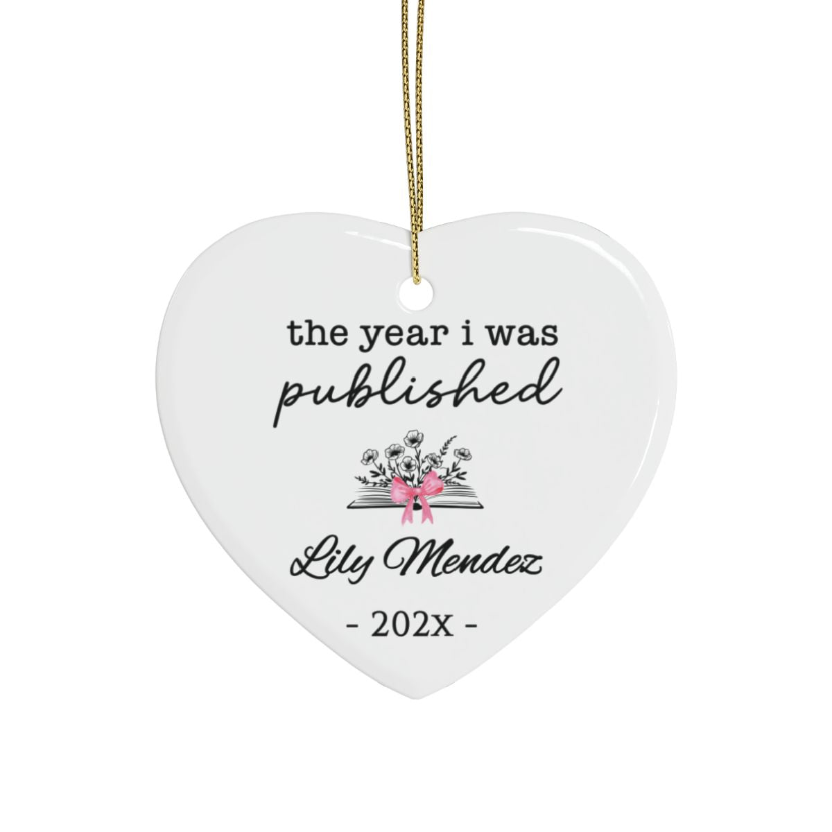 Personalized Author Ornament, The Year I Was Published, Custom Published Author Gift, New Writer Christmas Ornament Keepsake, Bestselling