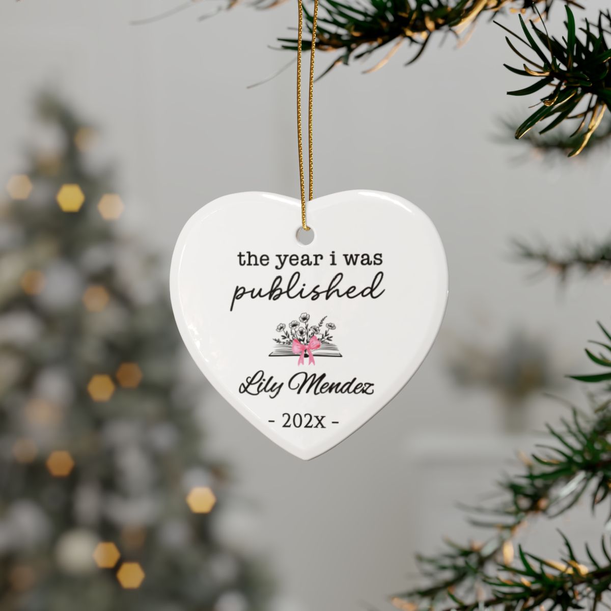 Personalized Author Ornament, The Year I Was Published, Custom Published Author Gift, New Writer Christmas Ornament Keepsake, Bestselling