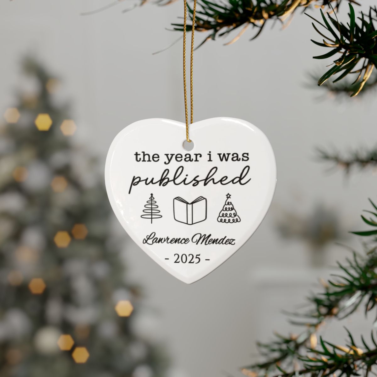 Personalized Author Ornament, The Year I Was Published, Custom Published Author Gift, New Writer Christmas Ornament Keepsake, Bestselling