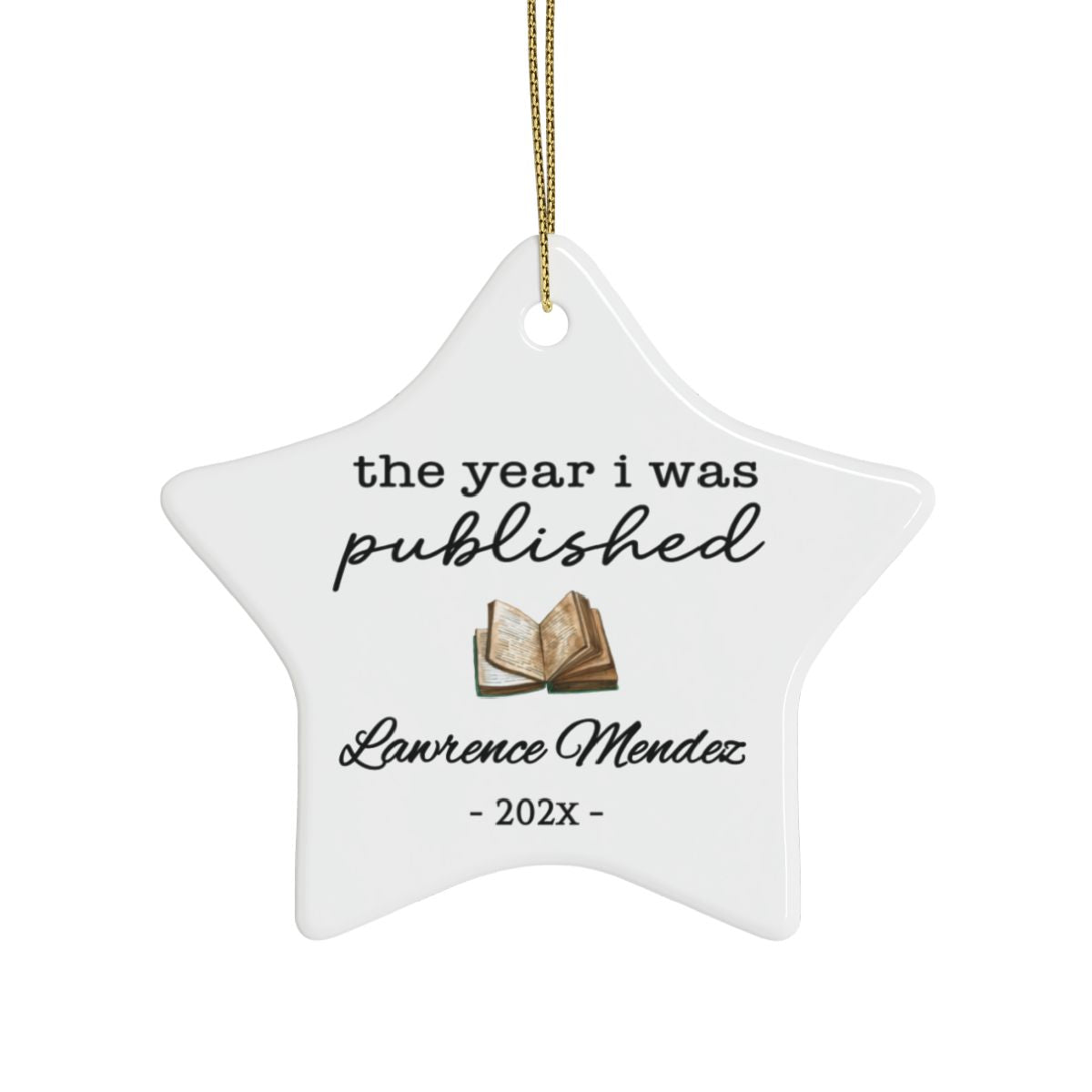 Personalized Author Ornament, The Year I Was Published, Custom Published Author Gift, New Writer Christmas Ornament Keepsake, Bestselling