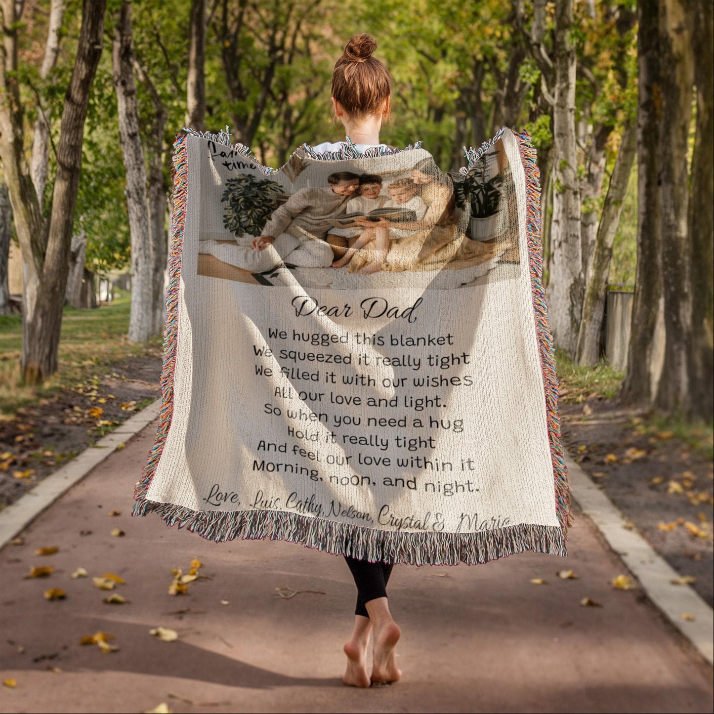 Personalized Grandpas Dad Blanket, Custom Grandpa Gift with Kids Name, Father’s Day Gift from Kids, Sentimental Gift for Dad, Custom Family