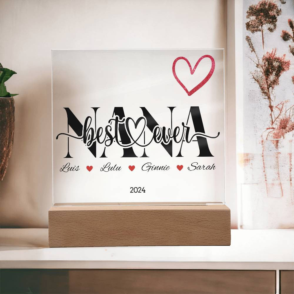 Personalized Nana Plaque with Kids Names