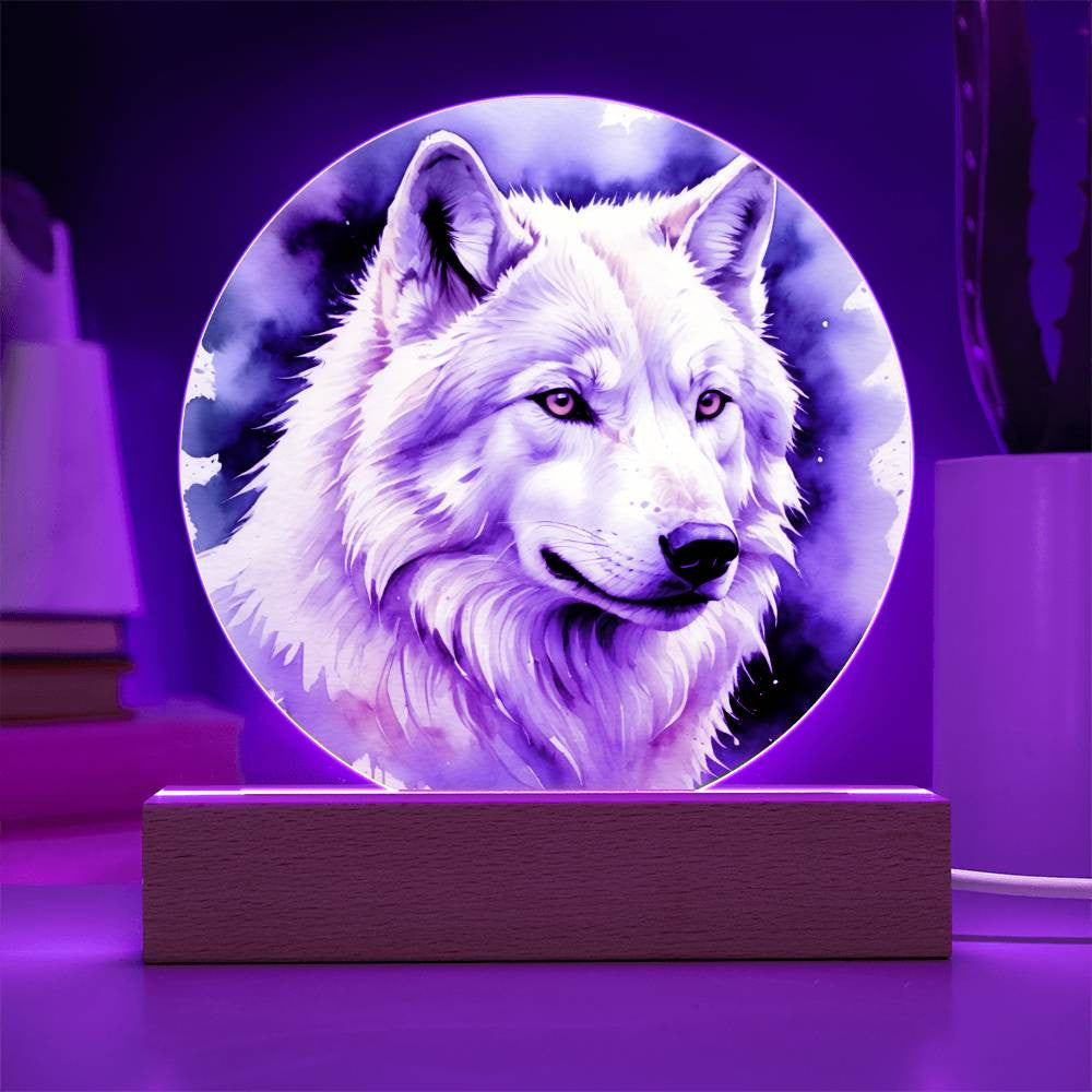 White Wolf Plaque Gift