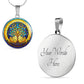 Stained Glass Tree of Life Necklace and Bracelet - Silver and Gold