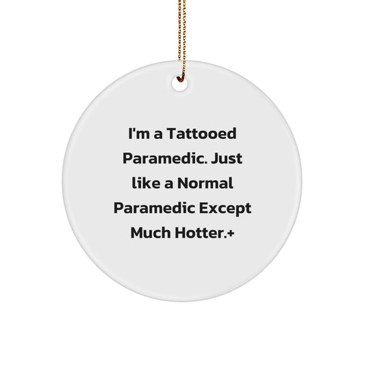 Funny Rescue Worker Gifts for Men - Rescue Worker Circle Ornament, Gifts from Family for Rescue Worker, Unique Christmas Unique Gifts for Rescue Worker Friends - Image 1