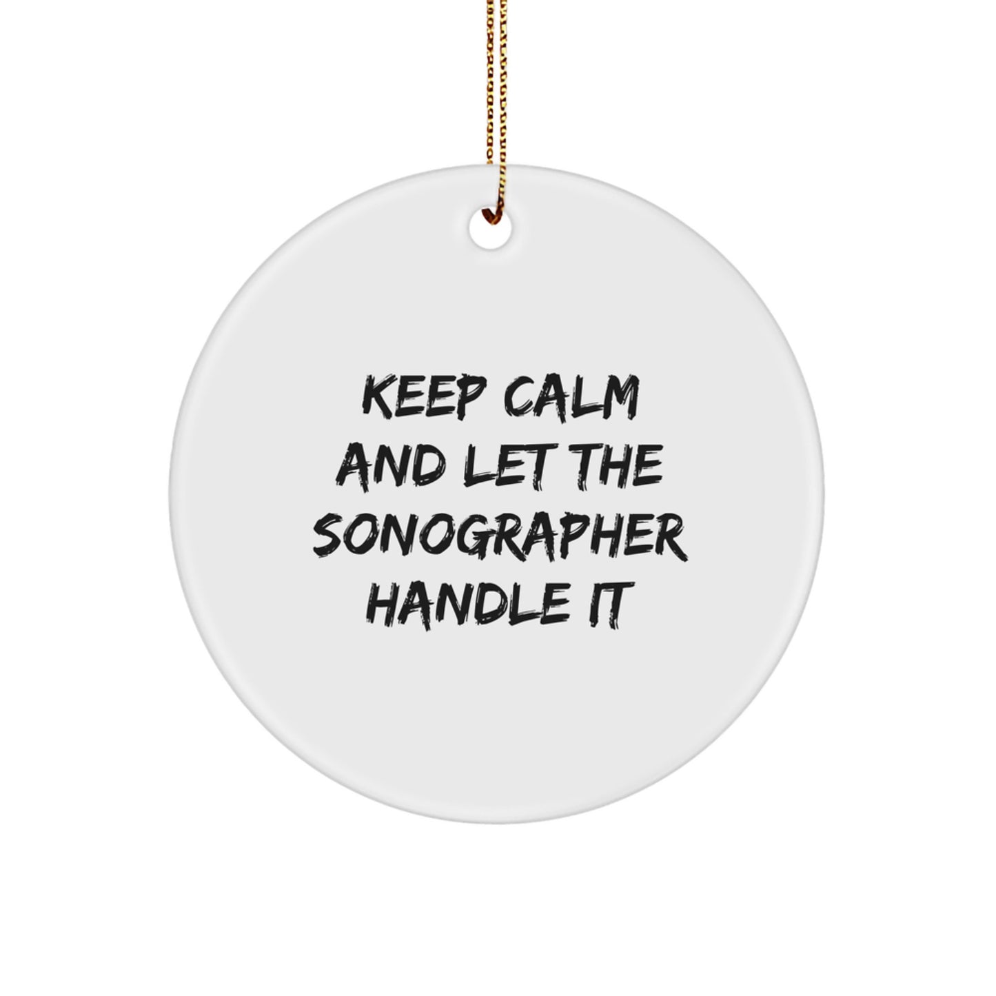 Funny Sonographer Gifts for Christmas Unique Circle Ornament Gifts from Friends - Image 1