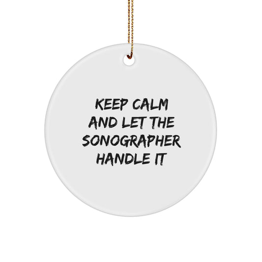 Funny Sonographer Gifts for Christmas Unique Circle Ornament Gifts from Friends - Image 1