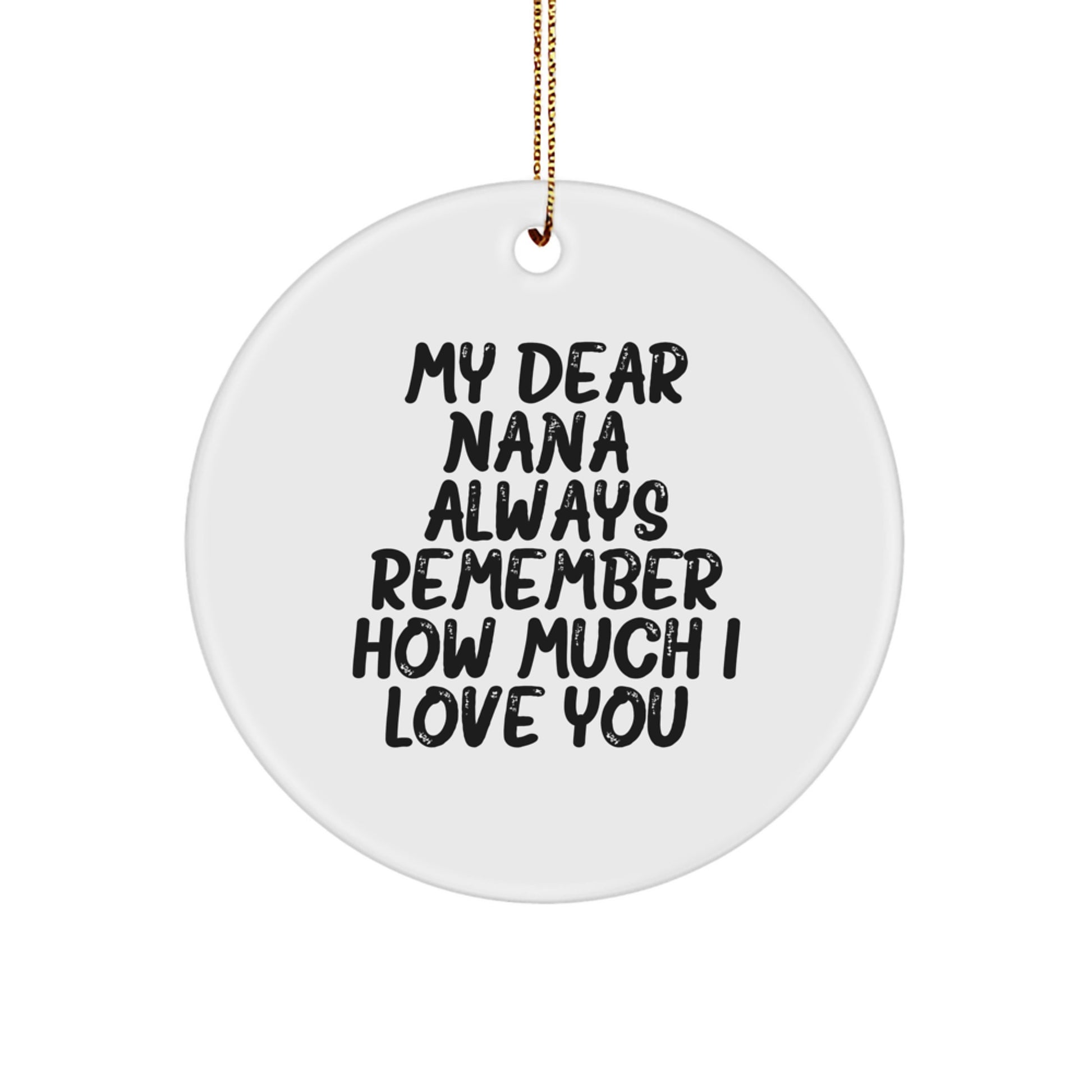 Funny Nana Gifts from Family Circle Ornaments - Christmas Unique Gifts for Nana, Loving Family Quote - Image 1