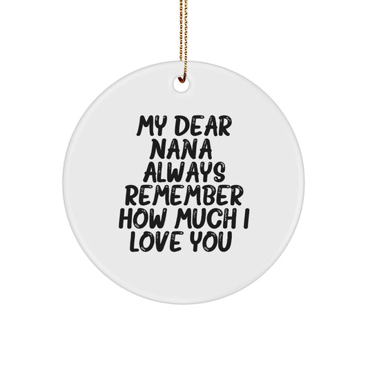 Funny Nana Gifts from Family Circle Ornaments - Christmas Unique Gifts for Nana, Loving Family Quote - Image 1