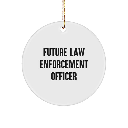 Funny Future Law Enforcement Officer Gifts from Men to Women, Law Enforcement Officer Ornaments for Christmas Unique Gifts - Image 1