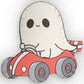 Halloween Plush Car Racing Ghost Pillow