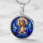 Virgin Mary Necklace or Keychain, Catholic Necklace, Blessed Mother Jewelry, Religious Keepsake Gift