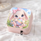 Cute Bunny Necklace or Keychain, Easter Bunny Jewelry, Pastel Rabbit Pendant for Teen Girl, Easter Basket Stuffer Gift
