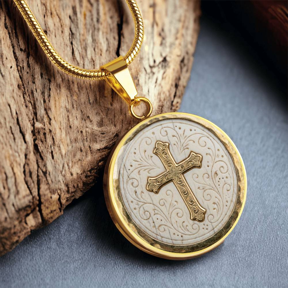 Ornate Cross Necklace or Keychain, Catholic Necklace for Women, Christian Jewelry Gift, Elegant Religious Pendant Gift